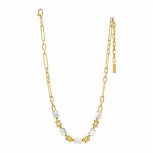 NEW TOVA blaire crystal with links necklace in chrome and gold
